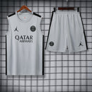 Kit de Treino Paris Saint Germain Cinza 23/24 - Lançamento
