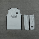 Kit de Treino Paris Saint Germain Cinza 23/24 - Lançamento