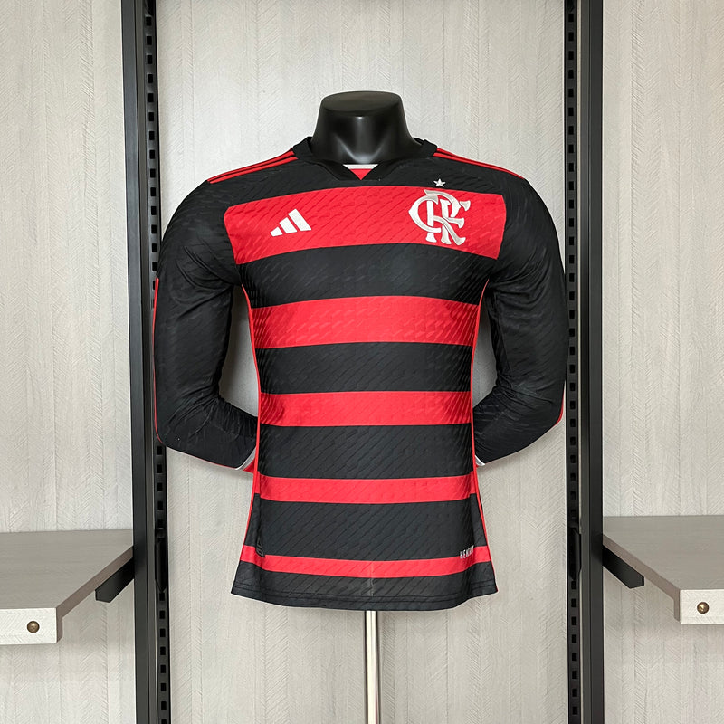 Camisa Flamengo Home 24/25 - Adidas Manga Comprida Jogador - Lançamento