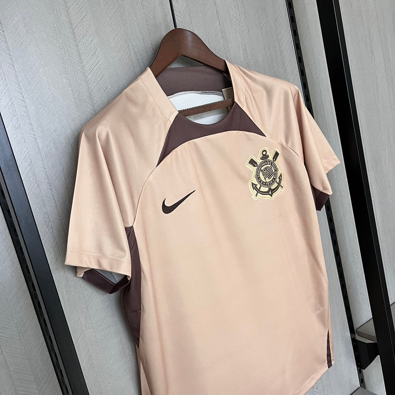 Camisa Corinthians Treino Bege 24/25 - Nike Masculina - Lançamento