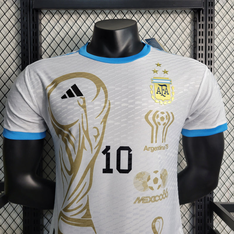 Camisa Argentina Edição Tri Campeão 23/24 - Versão Jogador - Lançamento