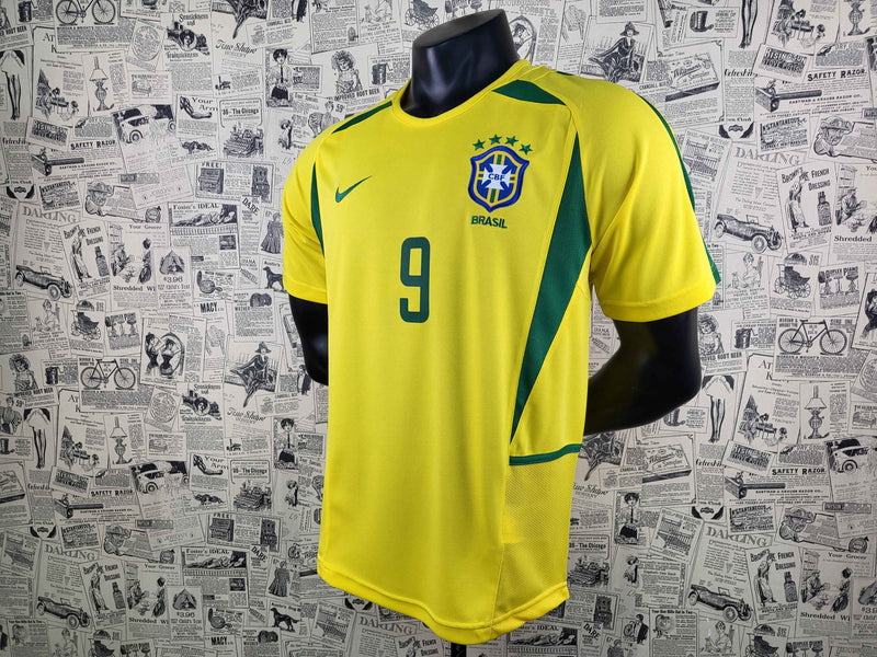 Camisa Retrô Brasil Copa 2002 - Ronaldo 9 - Nike