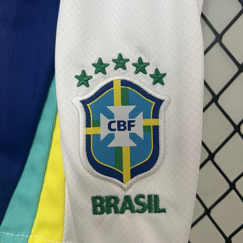 Kit Infantil Brasil Azul 24/25 Nike Lançamento