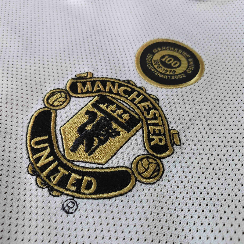 Camisa Retrô Manchester United 01/02 - Dupla Face Lançamento