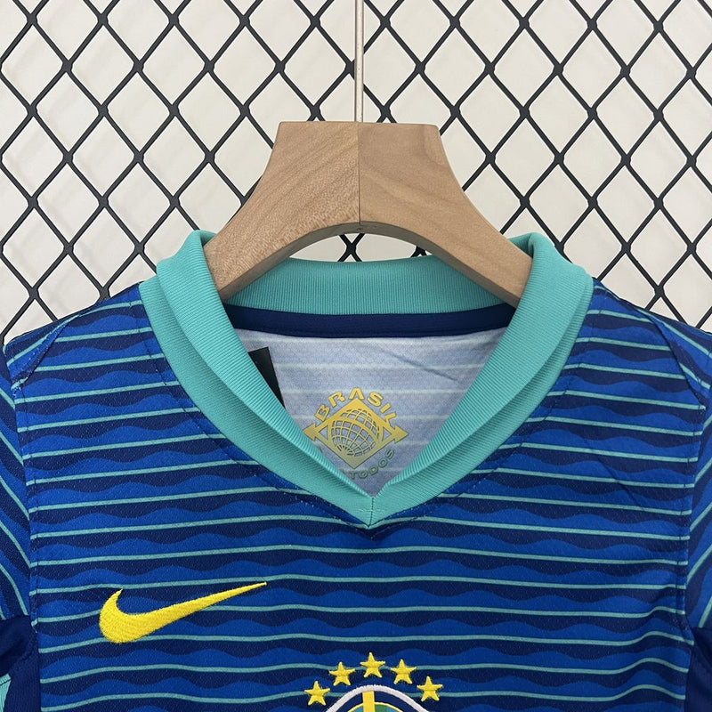 Kit Infantil Brasil Azul 24/25 Nike Lançamento