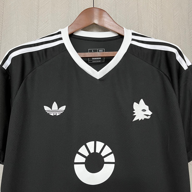 Camisa Roma Black 24/25- Adidas Torcedor Masculina - Lançamento