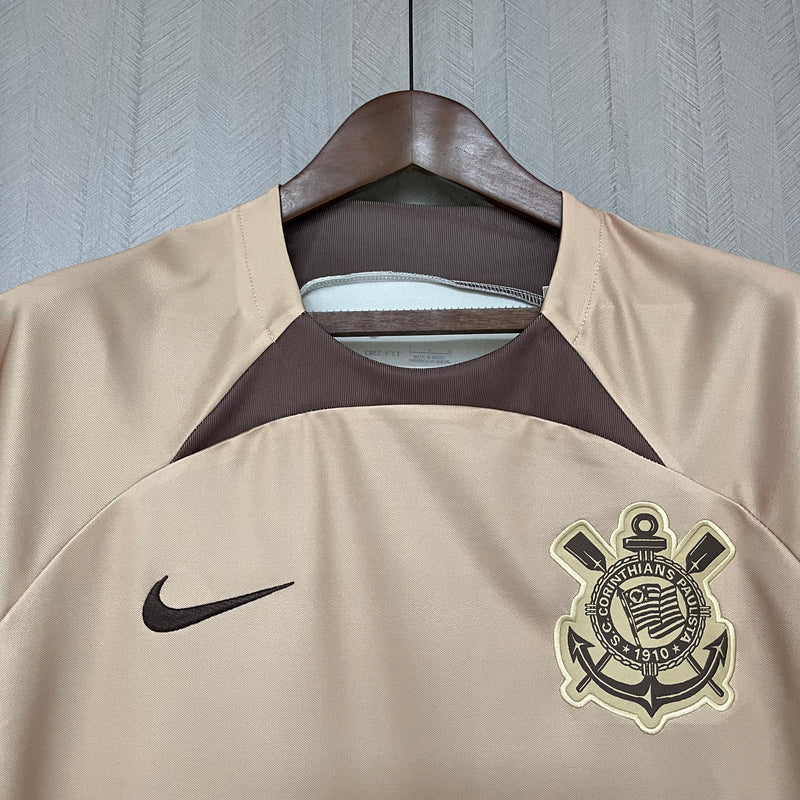 Camisa Corinthians Treino Bege 24/25 - Nike Masculina - Lançamento