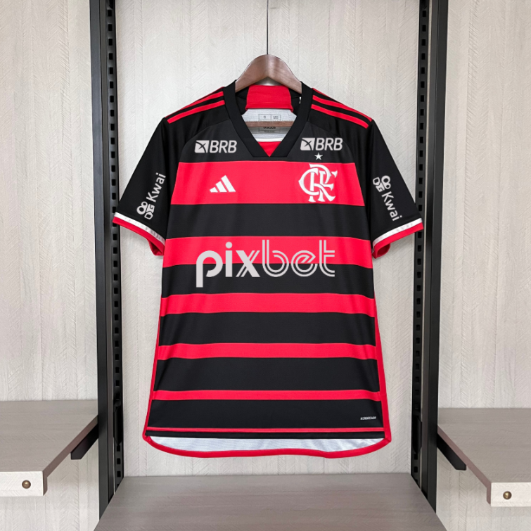 Camisa Flamengo Home Com Patrocinadores 24/25 - Adidas Torcedor Masculina Lançamento