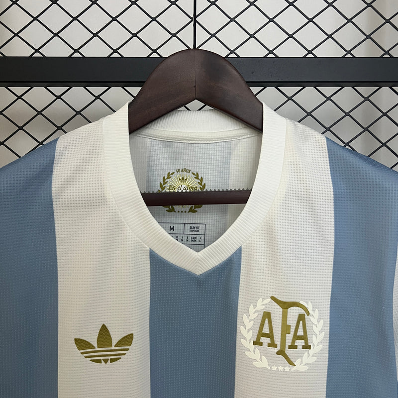 Argentina 50th Anniversary 2024- Adidas Torcedor Masculina Lançamento