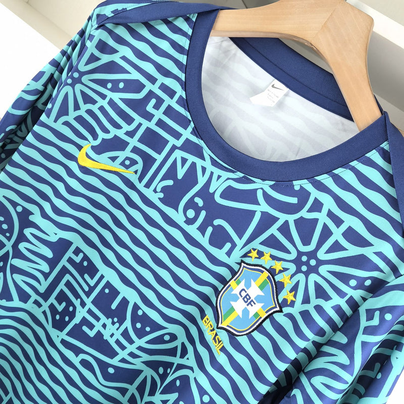 Camisa Brasil Treino Azul 24/25 - Nike Torcedor Masculina