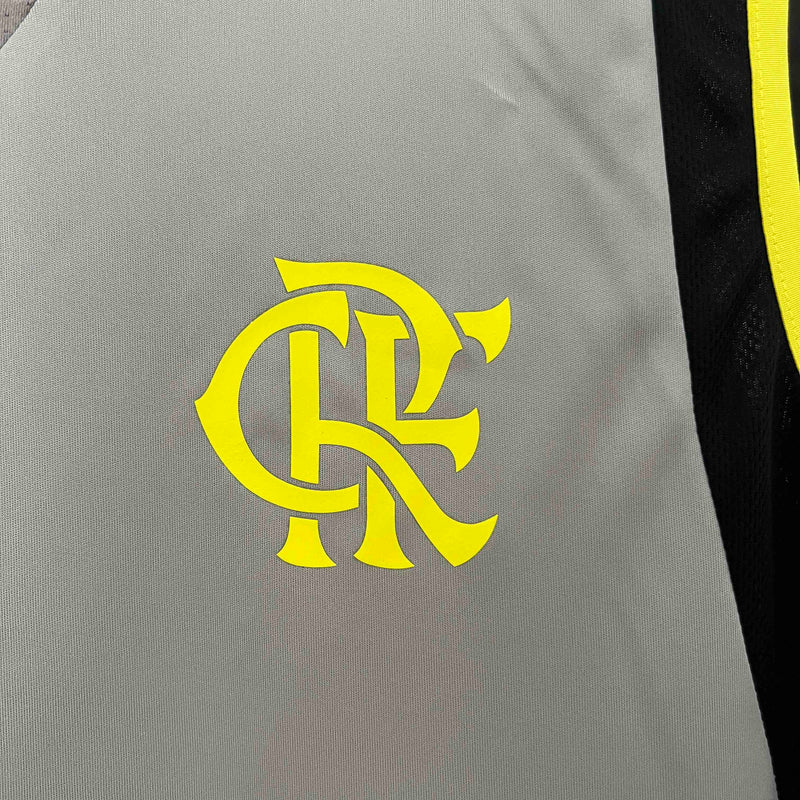 Regata Treino Cinza Flamengo 24-25 - Adidas Lançamento Torcedor