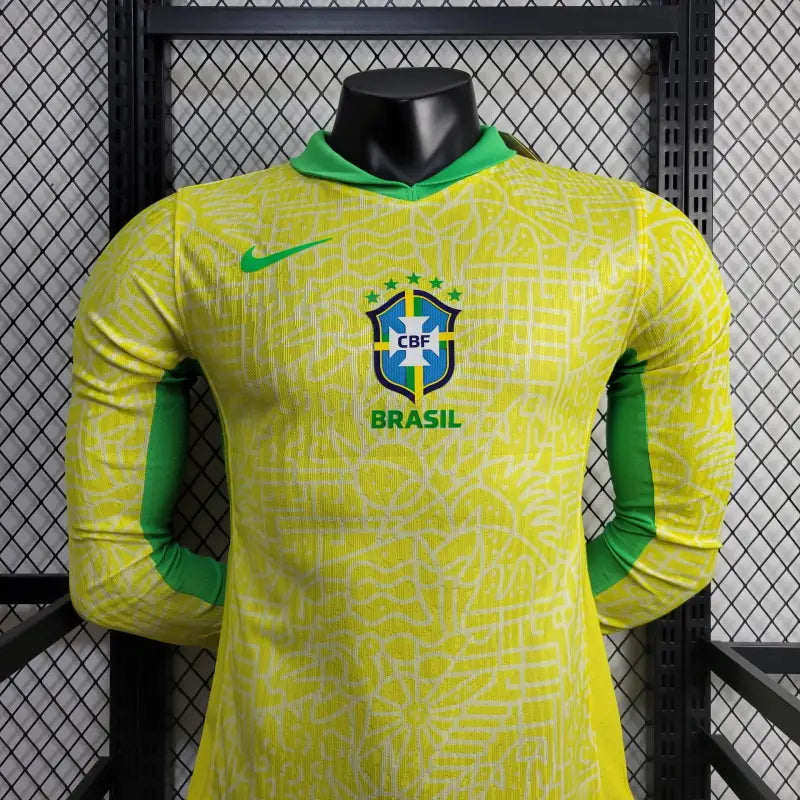 Camisa Brasil Home 24/25 - Nike Manga Comprida Jogador - Lançamento