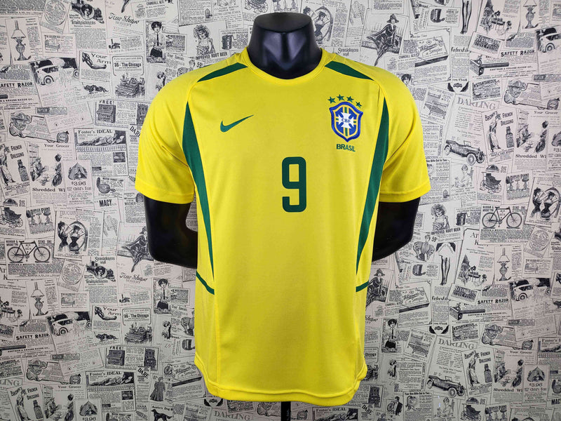 Camisa Retrô Brasil Copa 2002 - Ronaldo 9 - Nike