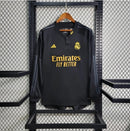 Real Madrid Preta Manga comprida 23/24 - Adidas Torcedor Masculina - Torcedor