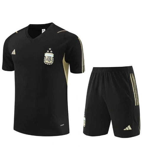 Kit de Treino Argentina Preto e Dourado 23/24 - Adidas