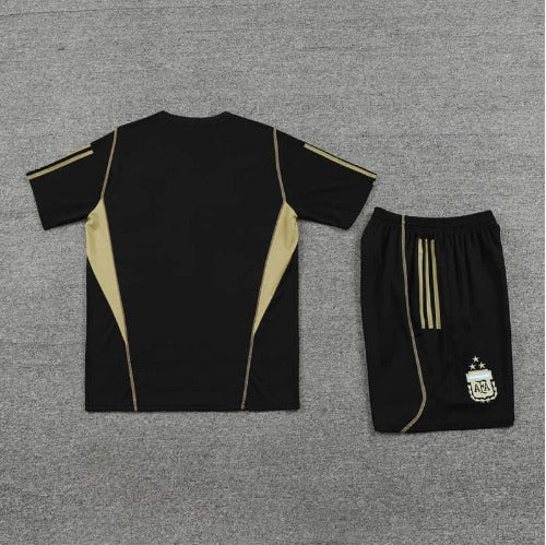 Kit de Treino Argentina Preto e Dourado 23/24 - Adidas