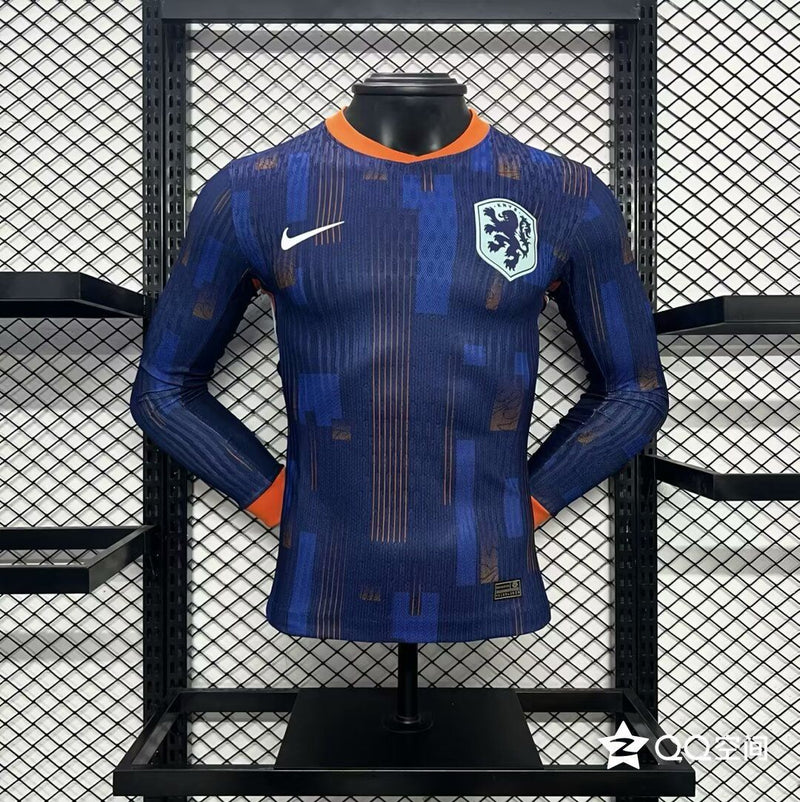 Camisa Holanda Away 24/25 - Nike Manga Comprida Jogador - Lançamento