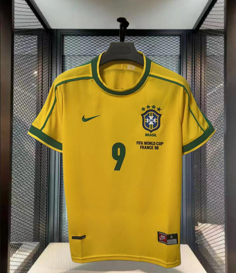 Camisa Retrô Brasil Copa 98 - Ronaldo 9 - Nike