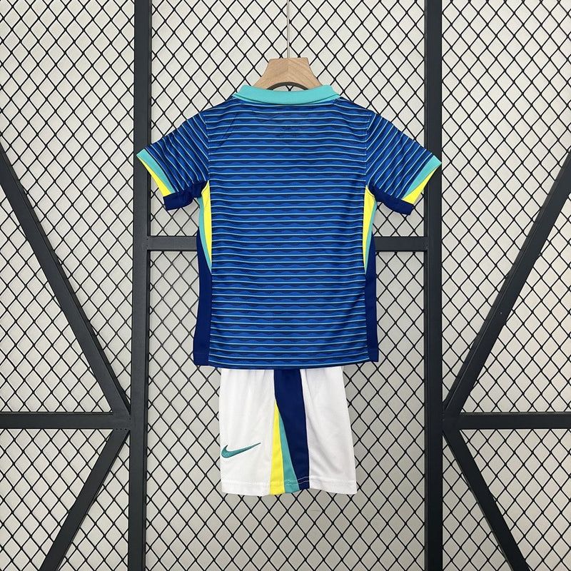 Kit Infantil Brasil Azul 24/25 Nike Lançamento