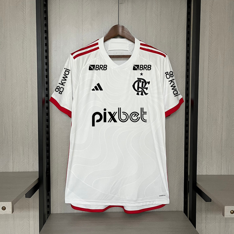 Camisa Flamengo Away Com Patrocinadores 24/25 - Adidas Torcedor Masculina Lançamento