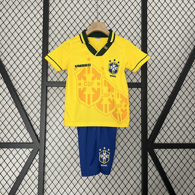 Kit Infantil Brasil Copa 1994 - Umbro Retrô