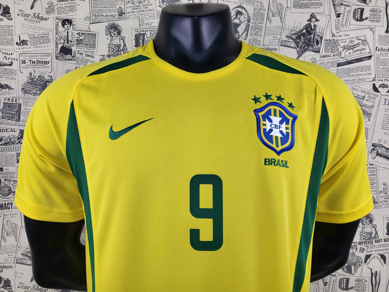 Camisa Retrô Brasil Copa 2002 - Ronaldo 9 - Nike