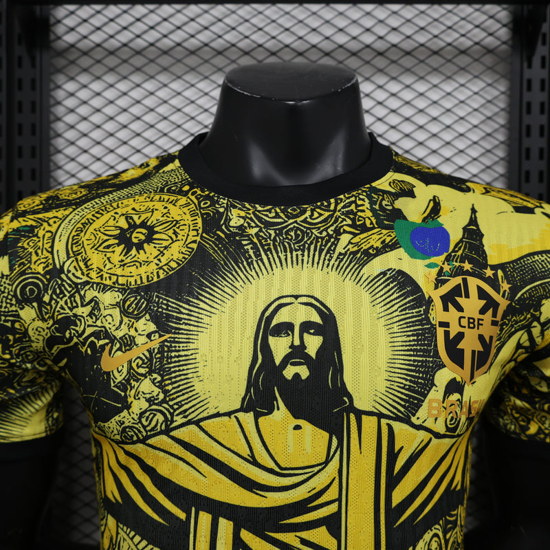 Camisa Brasil Edição Especial Cristo 24/25 - Versão Jogador - Nike Lançamento