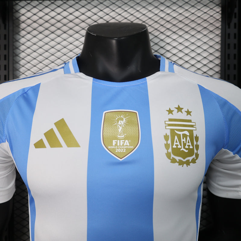 Camisa Argentina Home 24/25 Patch Campeão - Versão Jogador - Lançamento