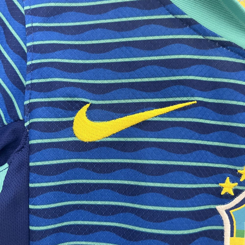 Kit Infantil Brasil Azul 24/25 Nike Lançamento