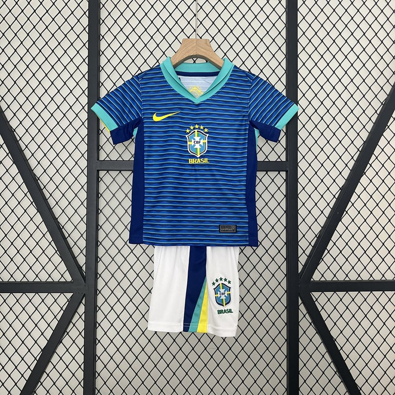 Kit Infantil Brasil Azul 24/25 Nike Lançamento